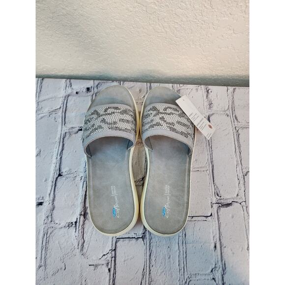 Aqua College Women Slide Sandals Alina Waterproof Size US 6M Grey Zebra Knit‎ - Picture 4 of 6